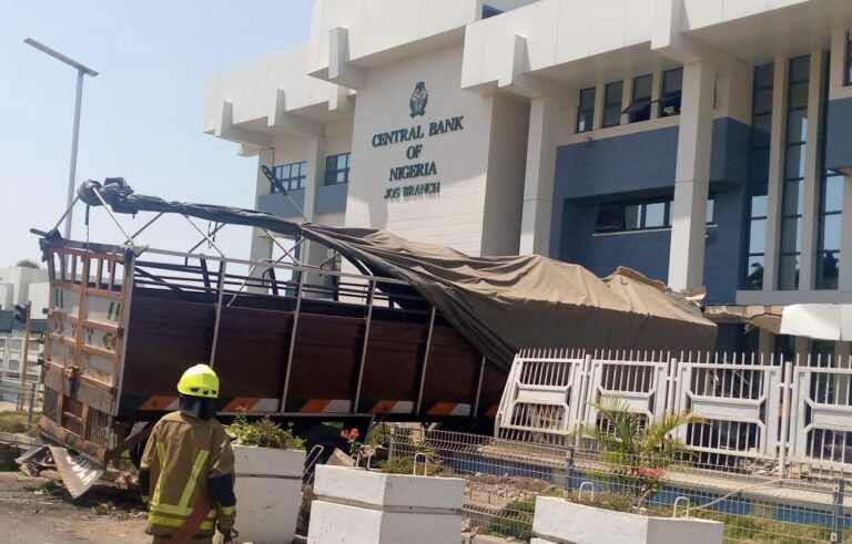 Truck crashes into Jos branch of CBN