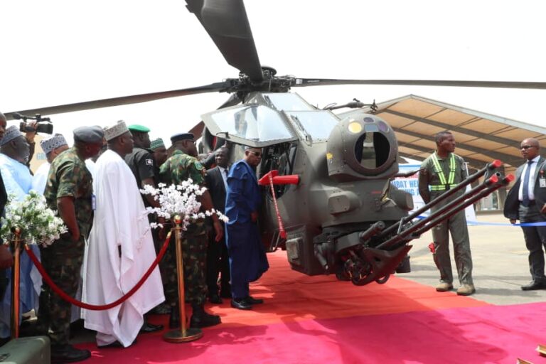 Tinubu induct NAF’s figher helicopters, says new platforms will significantly address security challenges