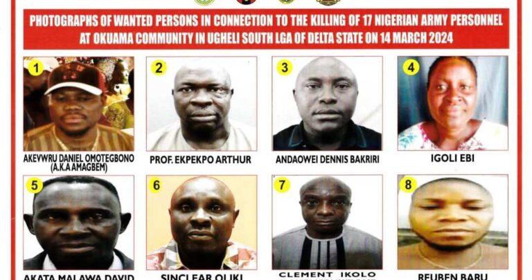 Defence headquarters declares eight persons wanted in connection with killing of 18 military personnel