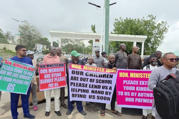 Local contractors protest in Abuja over non payment of completed projects
